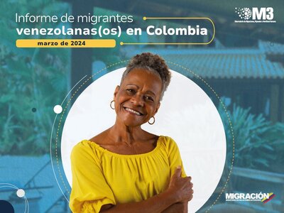Informe de migrantes venezolanos en Colombia en marzo de 2024