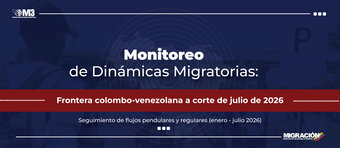 Portada de Monitoreo de Dinámicas Migratorias (Enero-Julio 2026): Flujos migratorios pendulares y regulares en la frontera colombo-venezolana: una relación fronteriza viva y dinámica