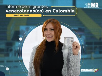 Informe de migrantes venezolanos en Colombia en abril de 2024