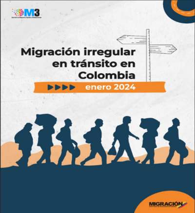 Migración irregular en tránsito en Colombia a enero 2024