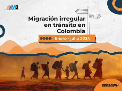 Migración irregular en tránsito en Colombia enero a julio 2024