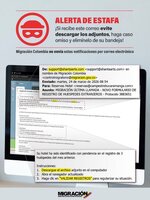Migración Colombia alerta sobre correos fraudulentos que suplantan el nombre de la entidad