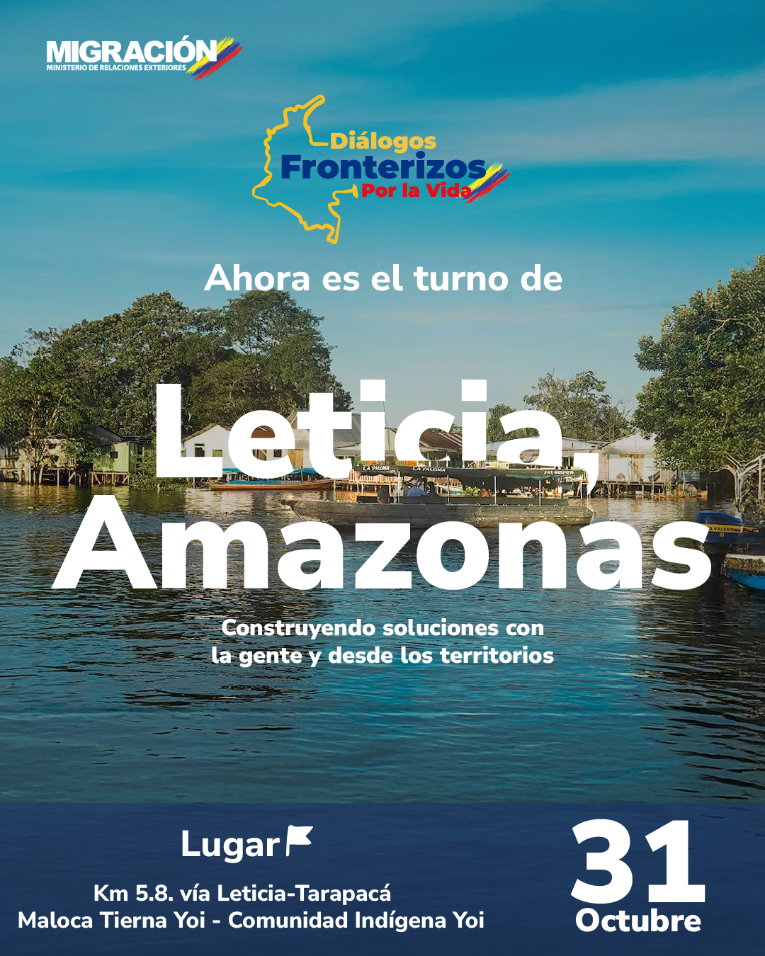 Portada de Relatoría del Diálogo Fronterizo por la Vida capítulo Leticia - 31 de octubre de 2025